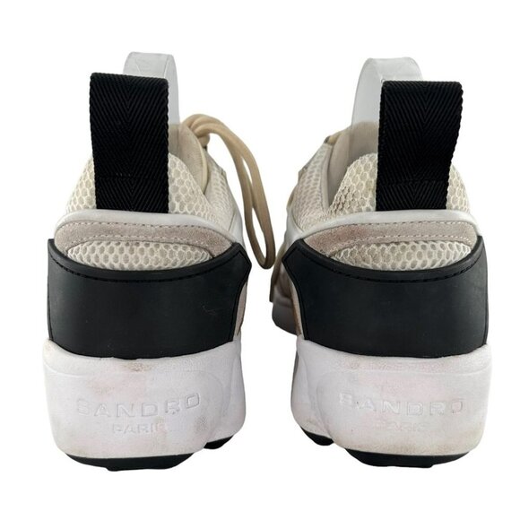 Sandro Atomic Beige & Off-White High Top Sneakers Size 41 - Picture 7 of 9